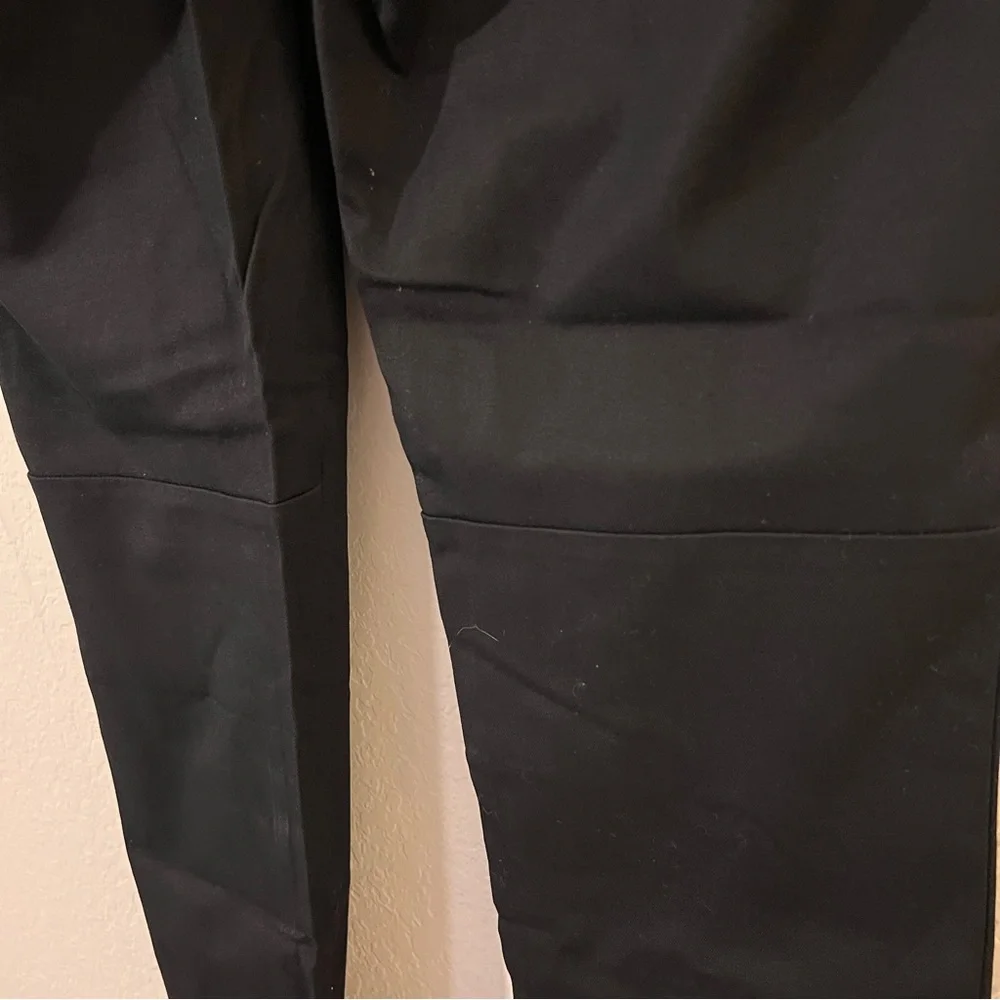 NEW J by J.Crew Black Ankle Side Zip Cotton Stretch Cropped Dress Pants 6